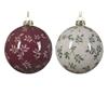 Bauble Shiny Leaves 8cm Assorted