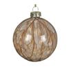 Bauble Glass Clear Pecan Painting 8cm