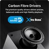 Majority D50x Powered Bookshelf Speakers Black 60w