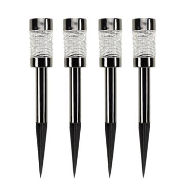 Smart Garden Martini Stainless Steel Solar Lights 4 Pack