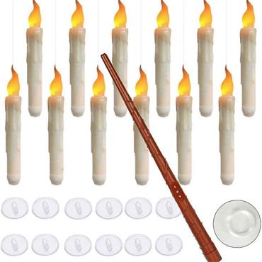 Harry Potter 6 Floating Wax Candles With Wand