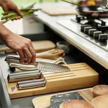 Elevate Steel Knife Set With In-drawer Bamboo Storage Tray
