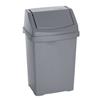 Casa Swing Top Bin Silver 8L