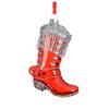 Cowboy Boot Decoration Christmas Red