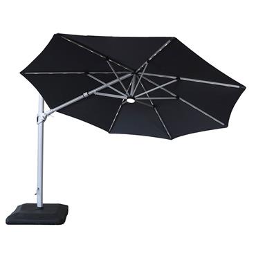Caribbean Round Cantilever Parasol Solar Lights 3.5m