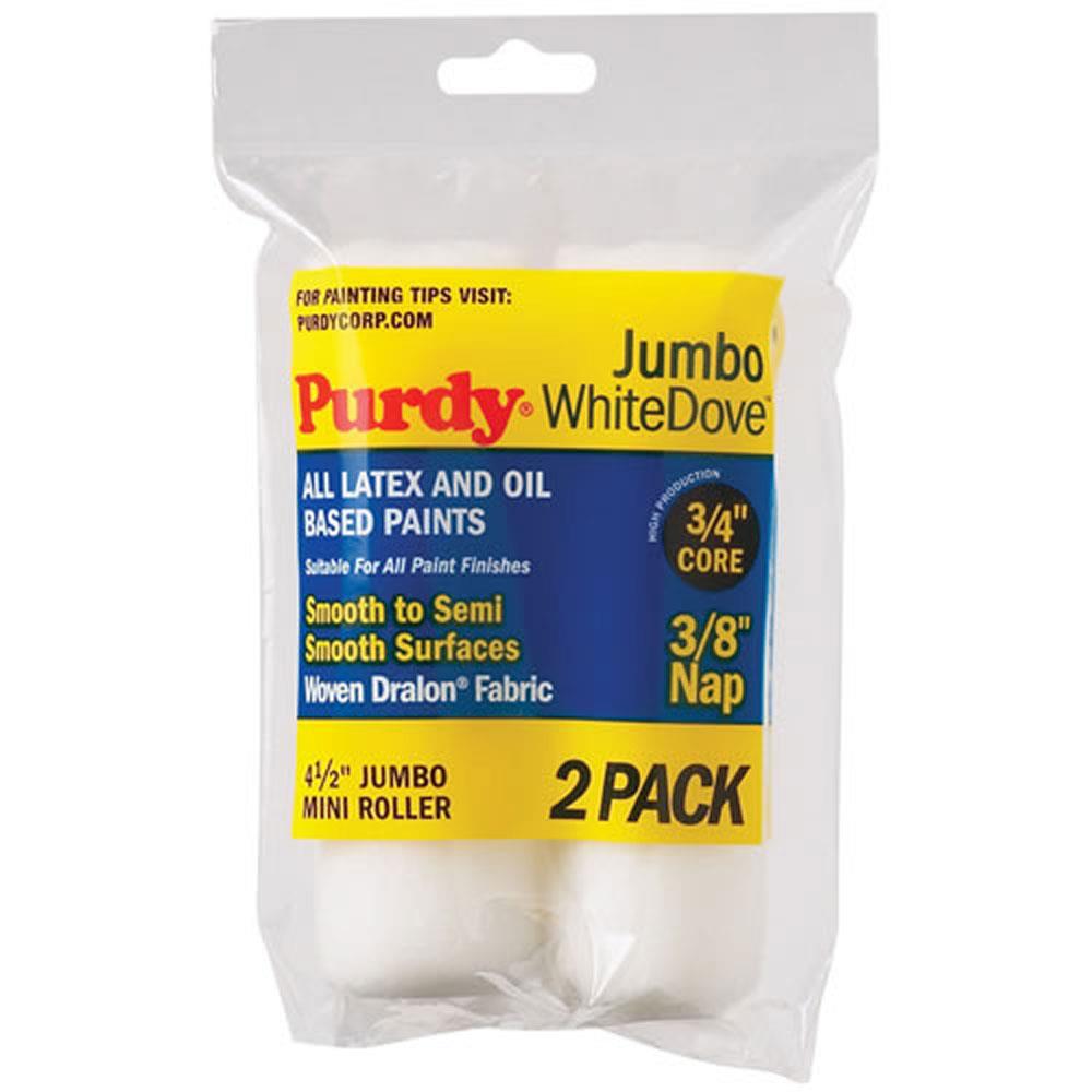 Purdy 4.5" White Dove Jumbo 2pk Rollers Stakelums Home & Hardware
