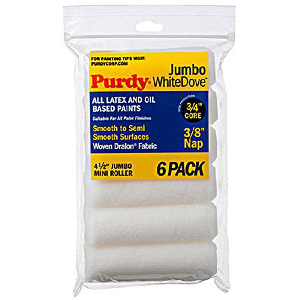 Purdy 4" White Dove Jumbo 6pk Rollers Stakelums Home & Hardware