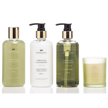Newgrange Lime Basil & Mandarin Luxury Body Care Set 4