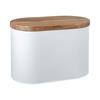 Denby White Bread Bin With Acacia Lid
