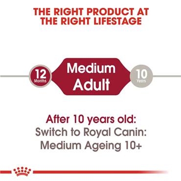 Royal Canin Medium Adult Chunks In Gravy 10x140g