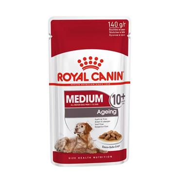 Royal Canin Medium Ageing 10+ Chunks In Gravy 10x140g