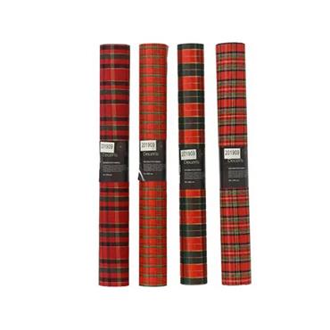 Kaemingk Red Fabric Roll Assorted 200cmx35cmx0.1cm