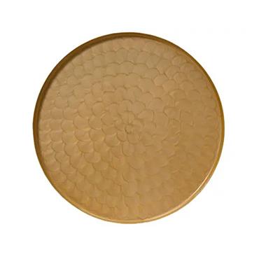 Kaemingk Enamel Finish Gold Decorating Tray Gold D.35cmx2cm