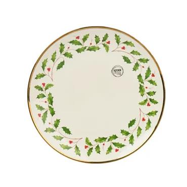 Kaemingk Christmas Dinner Plate Porcelain Green D.27cmx2.7cm