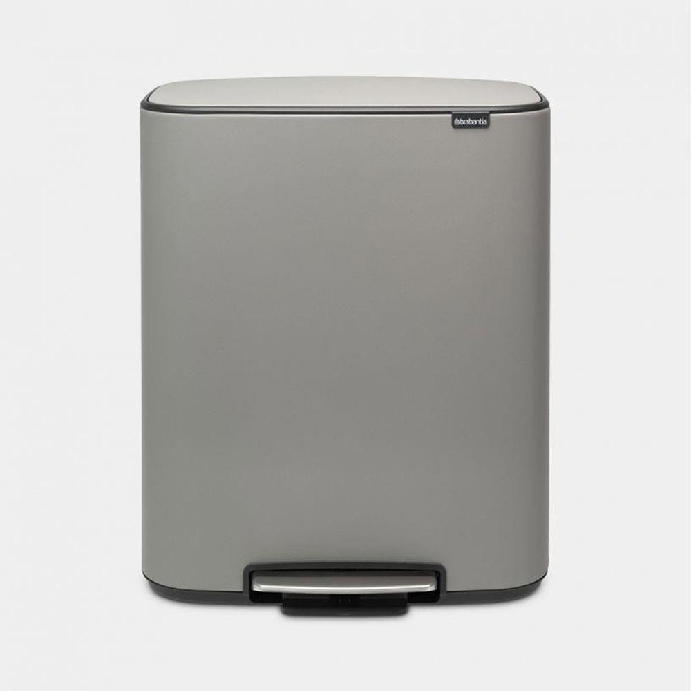 Brabantia Bo Pedal Bin Mineral Concrete Grey Stakelums Home