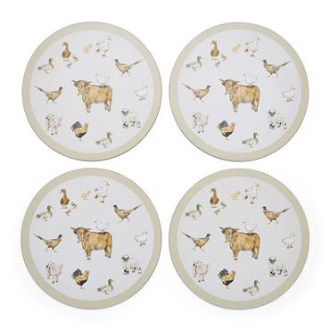 Buttercup Farm Round Placemats 4 Pack
