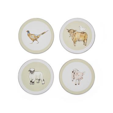Buttercup Farm Round Coasters 4 Pack