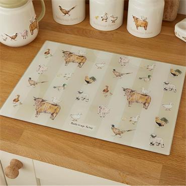 CookSmart Buttercup Farm Medium Glass Worktop Saver
