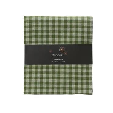 Kaemingk Green Tablecloth Cotton Rectangular 180cmx140cmx0.1cm