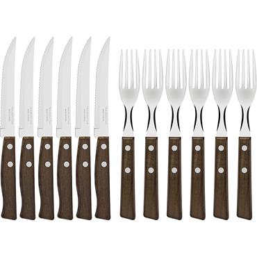 Tramontina Wooden Handle Cutlery 12 Piece Set