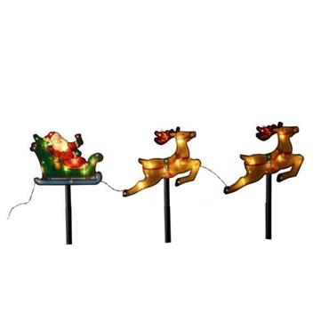 Smart Garden Santa Sleigh Stakes Battery