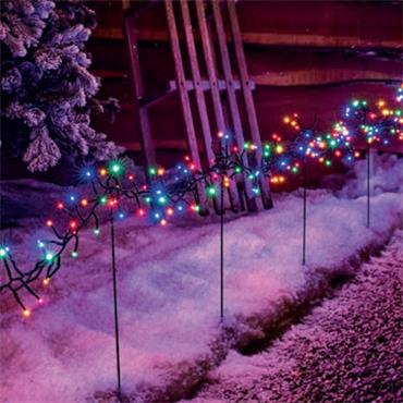 Path Stake Cluster Lights 480 Multi Coloured