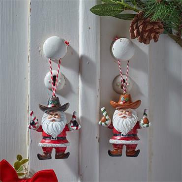 Smart Garden Cowboy Santa Pendant