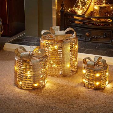 Smart Garden Glittertwist Gold Gift Boxes