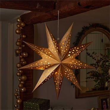 Smart Garden Inlit Origami Star Battery Gold 50cm