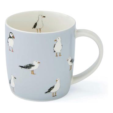 CookSmart Coastal Birds Barrel Mug Blue
