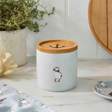 Coastal Birds Small Ceramic Canister