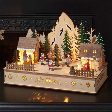 Smart Garden Led Wooden Santa's Woodland Village