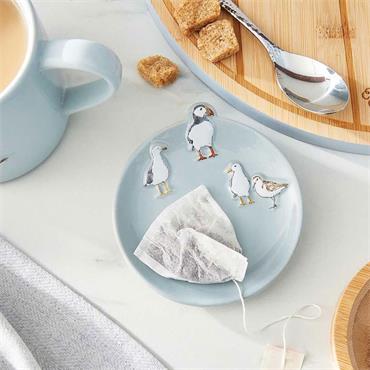 CookSmart Coastal Birds Teabag Tidy Blue