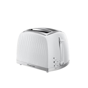 RUSSELL HOBBS HONEYCOMB 2 SLICE TOASTER WHITE