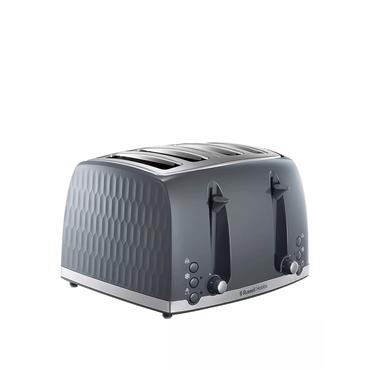Russell Hobbs Honeycomb 4 Slice Toaster Grey