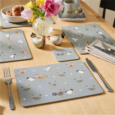 CookSmart Hen House Lane Placemats Set Of 4