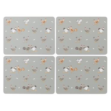 CookSmart Hen House Lane Placemats Set Of 4