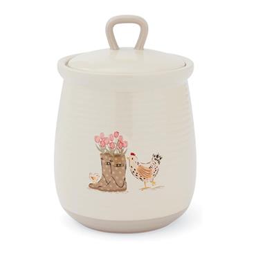 CookSmart Hen House Lane Canister Wellies & Hens