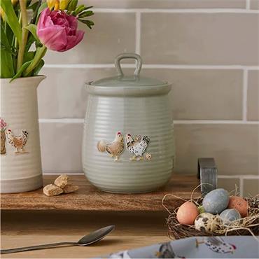 CookSmart Hen House Lane Canister Happy Family