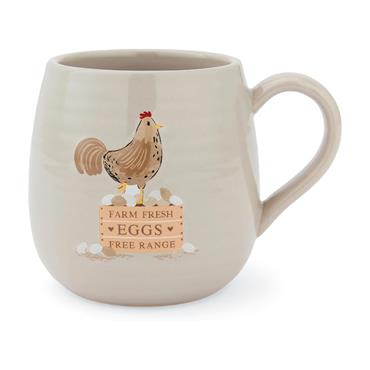 CookSmart Hen House Lane Belly Mug Farm Fresh Eggs