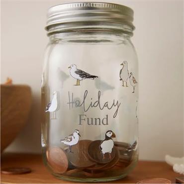 CookSmart Coastal Birds Money Jar