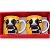 Shannonbridge Pottery 2 Piece Mug Set Farm Cow