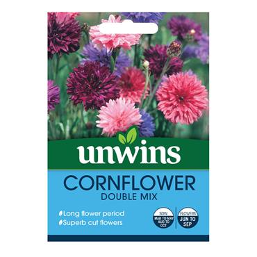 Unwins Cornflower Double Mix Seeds
