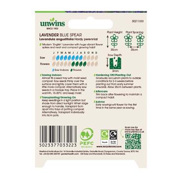 Unwins Lavender Blue Spear Seeds