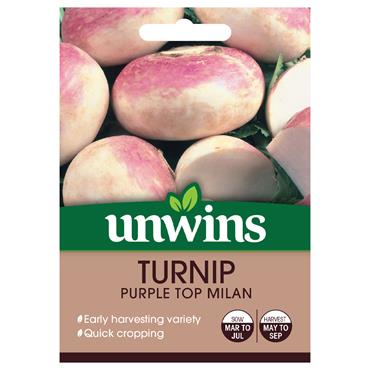 Unwins Turnip Purple Top Milan Seeds