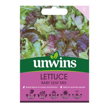 Unwins Lettuce Leaves Baby Leaf Mix Seeds