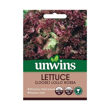 Unwins Lettuce Lollo Rossa Seeds