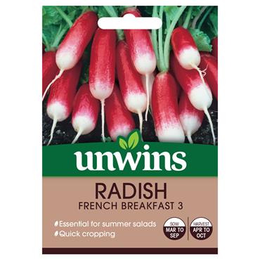 Unwins Radish French Breakfast 3 Seeds