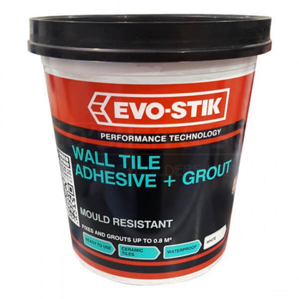 EvoStick Mould Resistant Wall Tile Adhesive & Grout 1L Stakelums