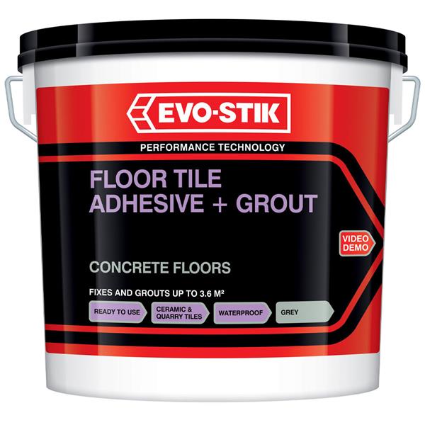EvoStick Concrete Floor Tile Adhesive / Grout 10L Stakelums Home